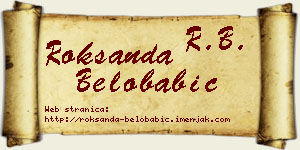 Roksanda Belobabić vizit kartica